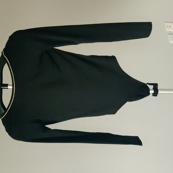 H&M Tops - NWOT Black bodysuit with stones